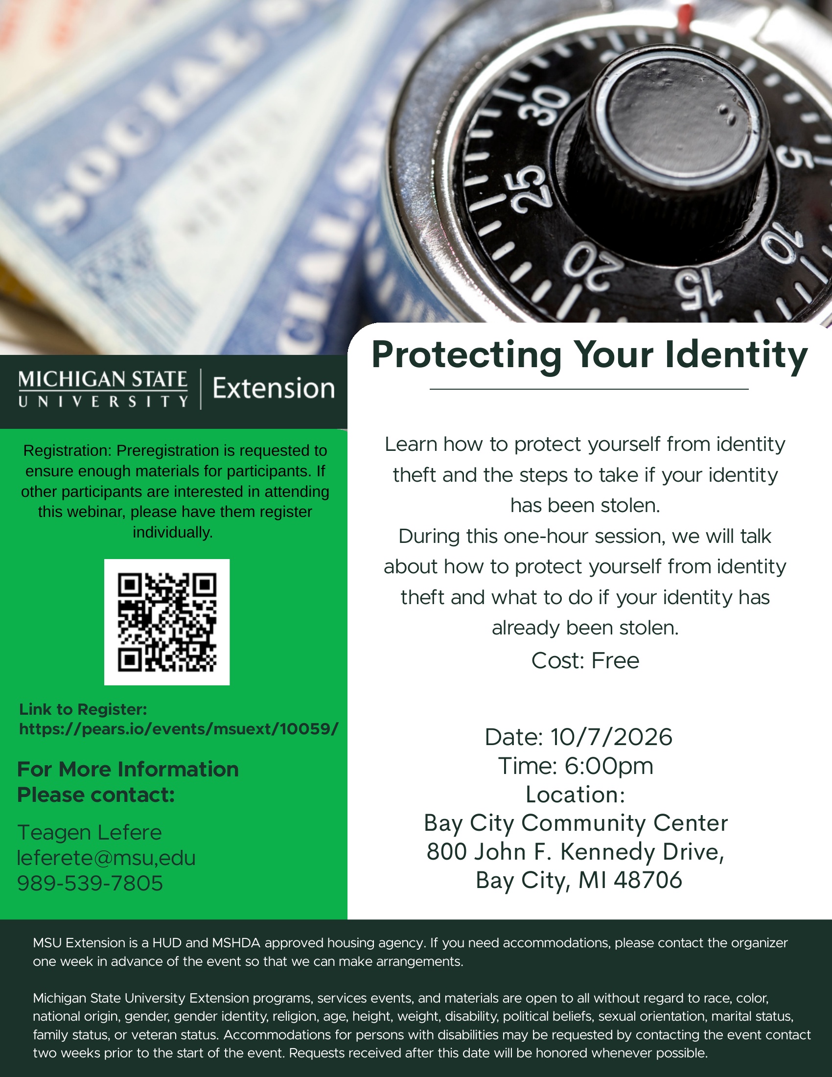 Protecting Your Identity Class - October 7, 2026